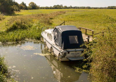 Boat in a backwater of the Thames near Lechlade.