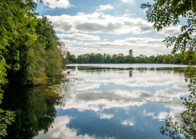 The sky reflecting on the river Thames.